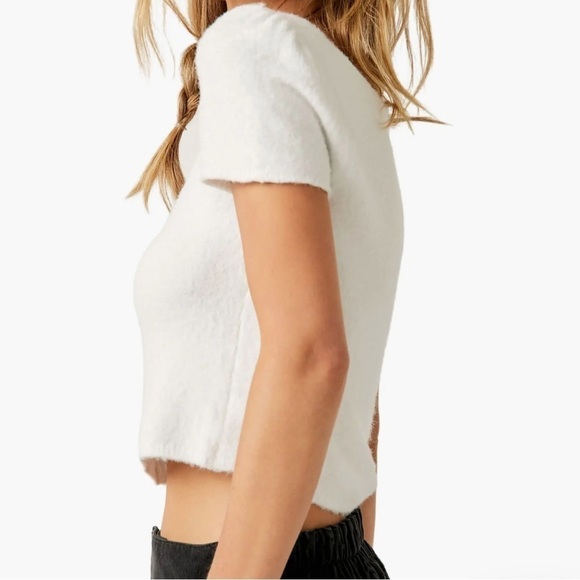 NWT Free People Intimately Keep Me Warm Crop Sweater in Ivory. Size Large - Picture 5 of 14